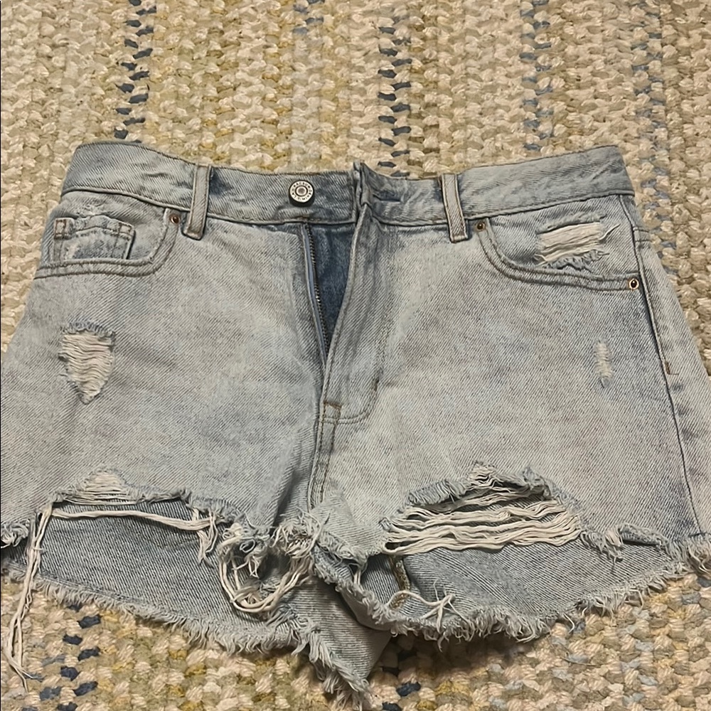 Distressed Denim Shorts